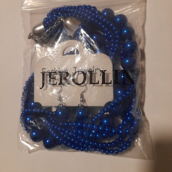 JEROLLIN NECKLESS AND EARING JEWELRY SET - Picture 2 of 4